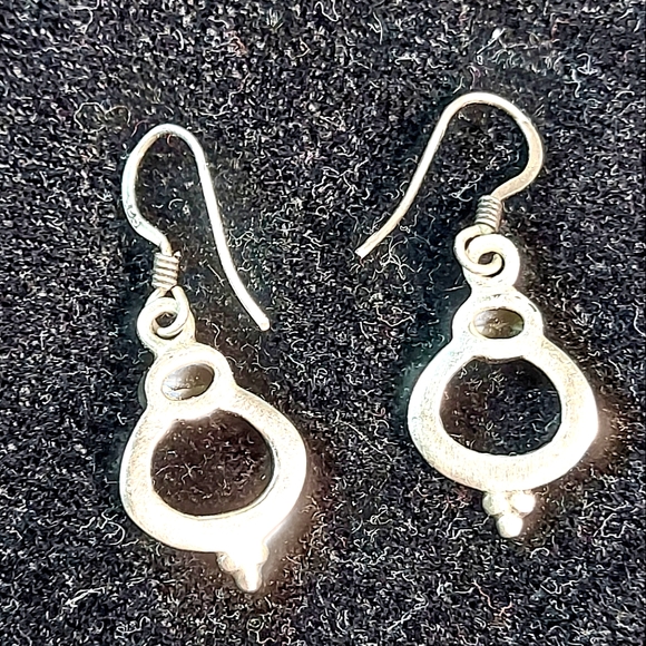 Vintage Sterling Silver & Citrate Yellow Gemstone Drop Earrings plus Bonus Studs - Picture 4 of 12